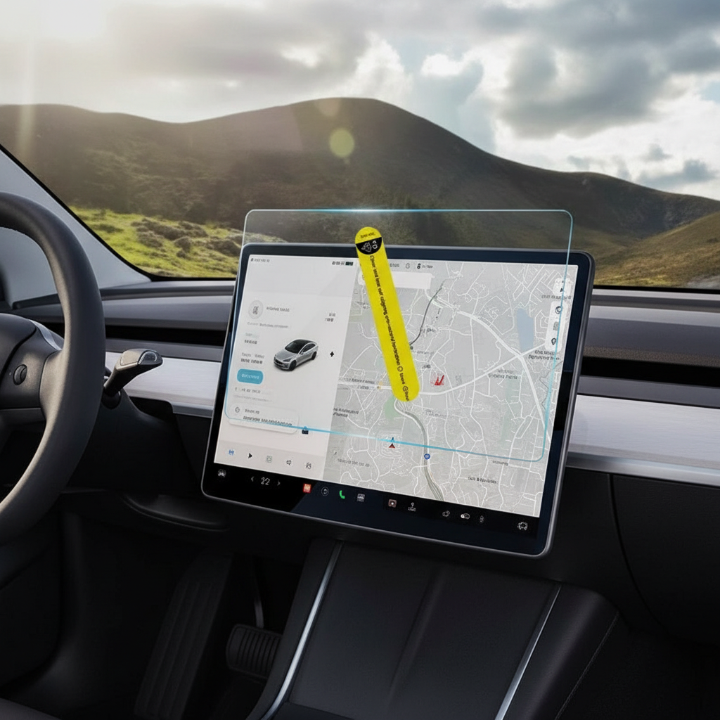 16-Inch Tempered Glass Screen Protector for Tesla Model Y (2026) with Installation Tool