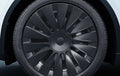 Tesla Model Y 19 inch full coverage wheel cover installed