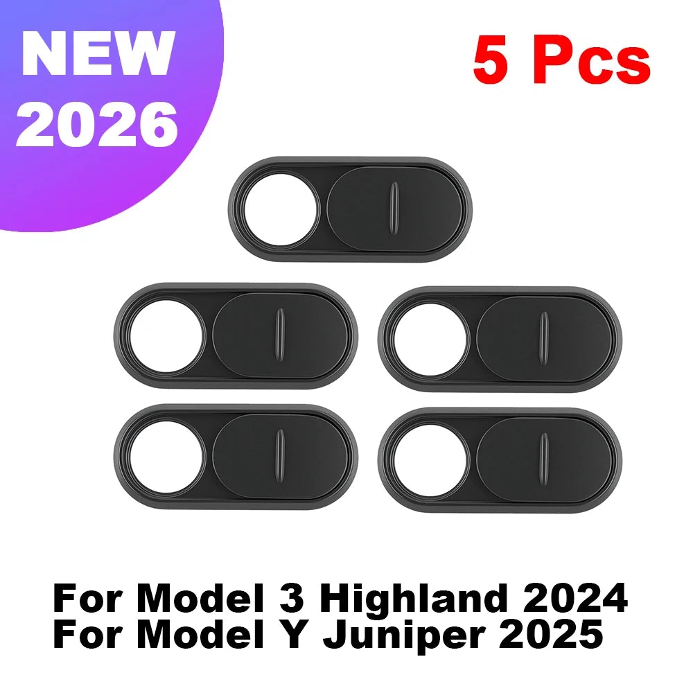 For Tesla Model Y Juniper 2025 Model 3 Car Camera Cover Webcam Slide Blocker 1/3/5 Pcs Compatible with Tablet PC Laptop Ipad