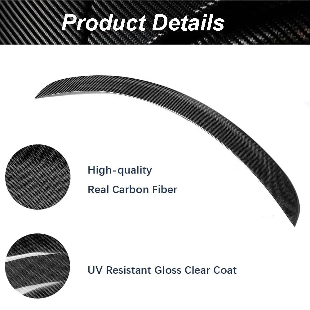 High-quality real carbon fiber car trim with UV resistant gloss finish, sleek curved design