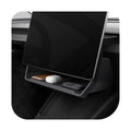 Spigen under-screen storage tray installed in Tesla dashboard