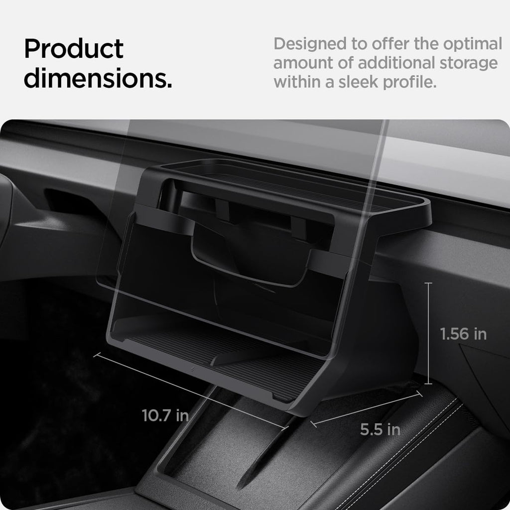Spigen under-screen storage product dimensions diagram