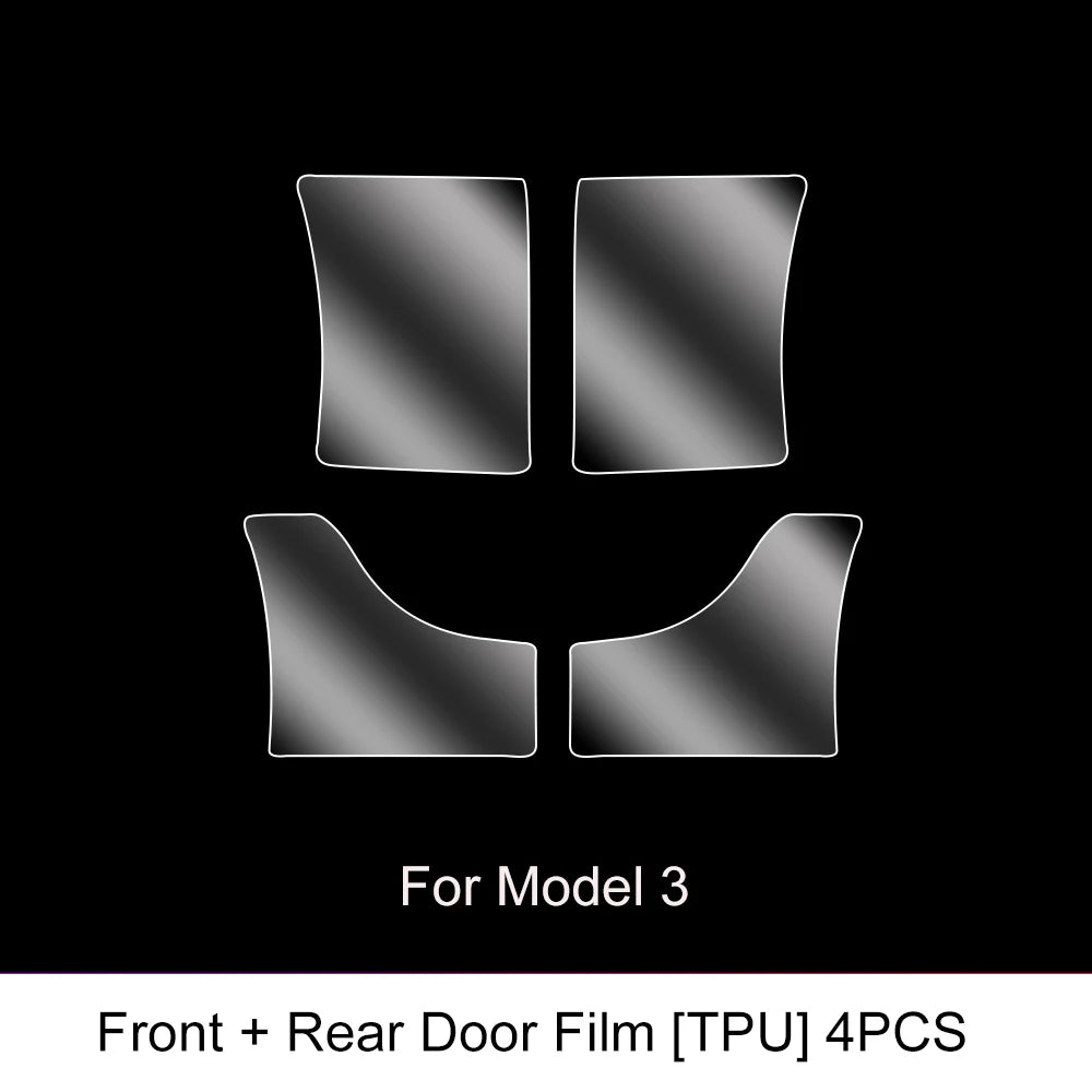 Tesla Model 3 front and rear door TPU film 4-piece pre-cut set