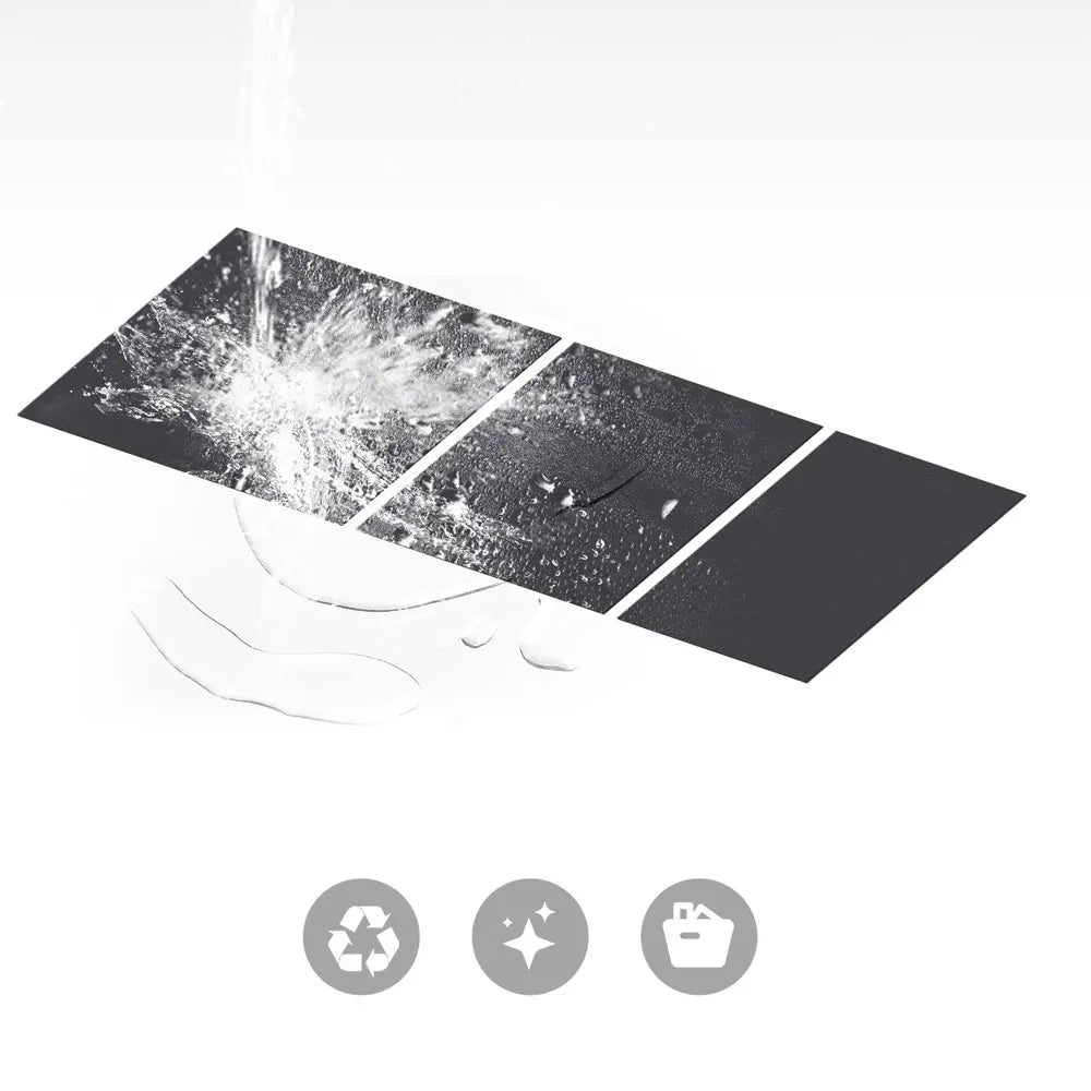 Console protection film repelling water droplets with hydrophobic coating