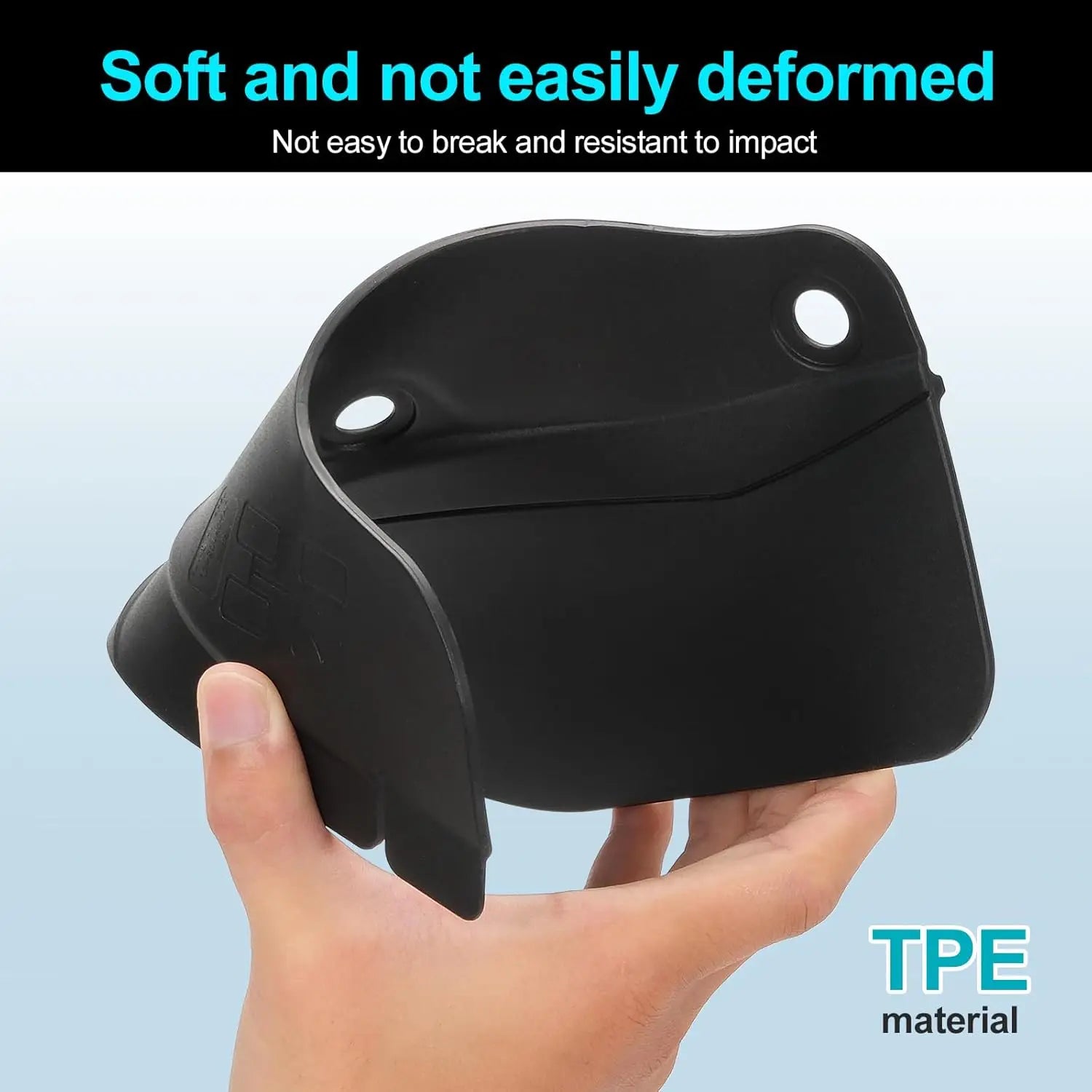 Flexible TPE Tesla mud flap held in hand