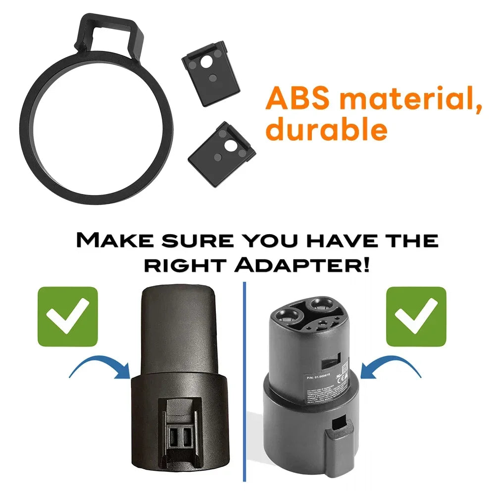 ABS Tesla charge adapter lock with correct adapter compatibility note