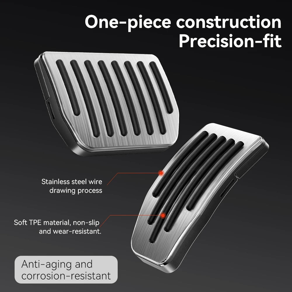 One-piece precision-fit Tesla pedal cover close-up