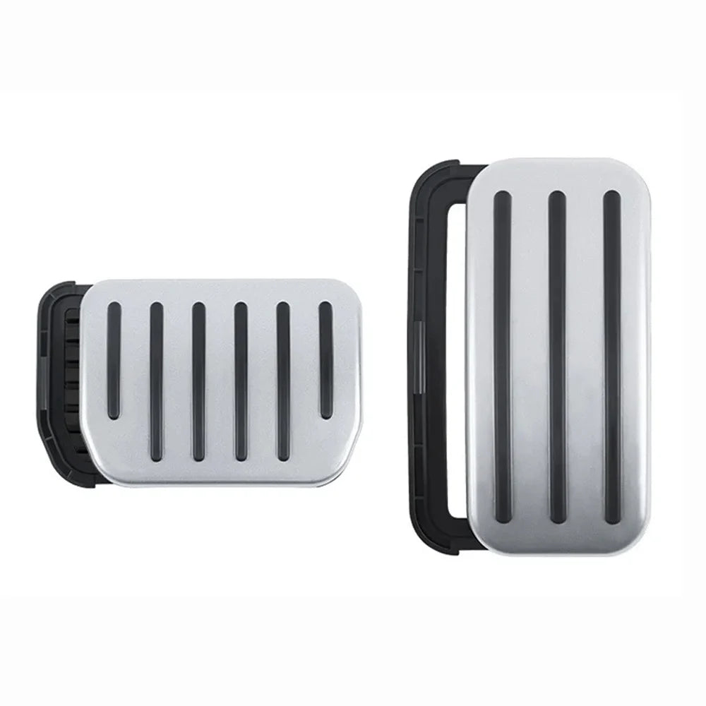 Tesla Model 3 and Model Y brushed-aluminum pedal cover pair