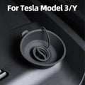 Silicone windshield washer fluid funnel installed in Tesla Model 3 reservoir