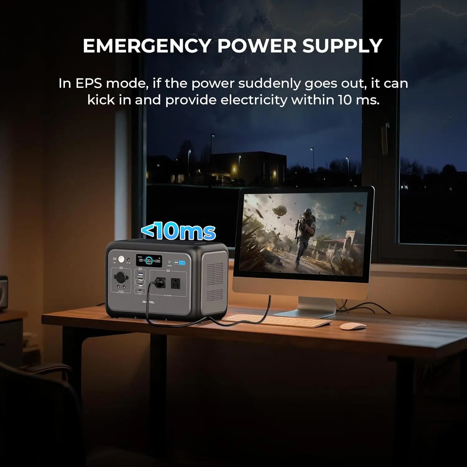 OUKITEL P800E emergency power supply with sub-10ms UPS switchover