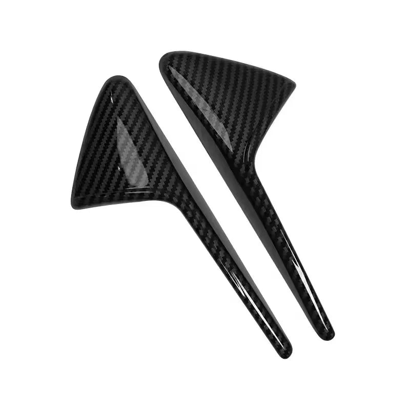Tesla Model 3 and Y carbon fiber side camera and turn signal trim protector pair