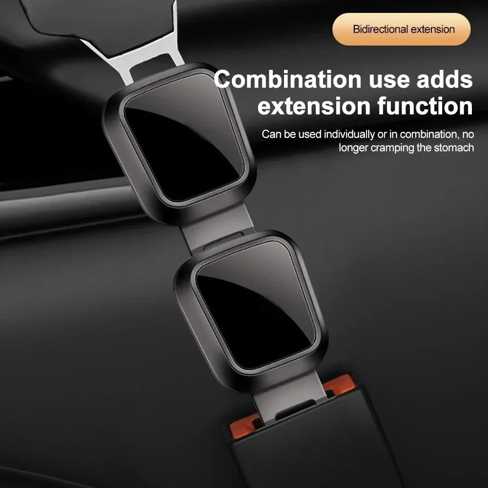 Two seat belt extenders combined for extra extension length