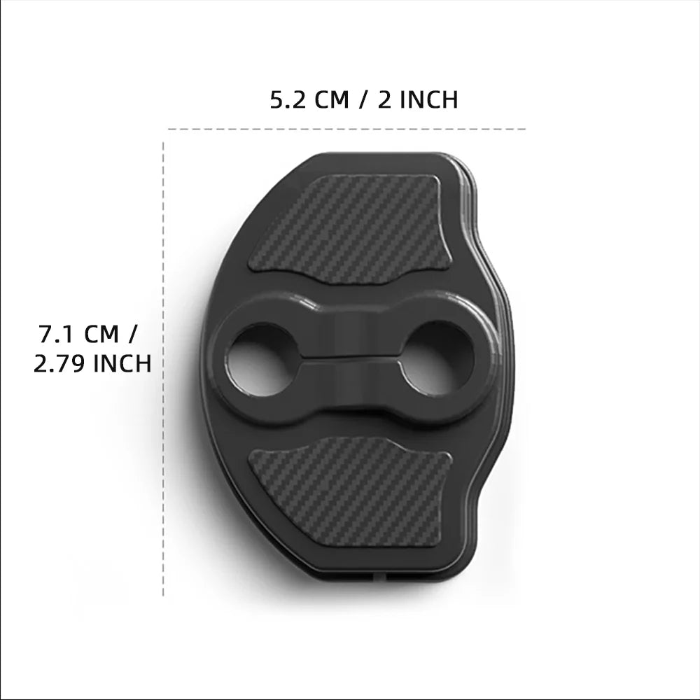 Tesla door lock protector cover dimensions 5.2cm by 7.1cm