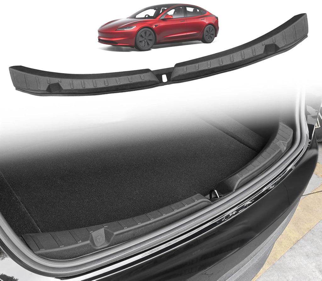 Tesla Model 3 Highland TPE rear trunk sill guard protector product view