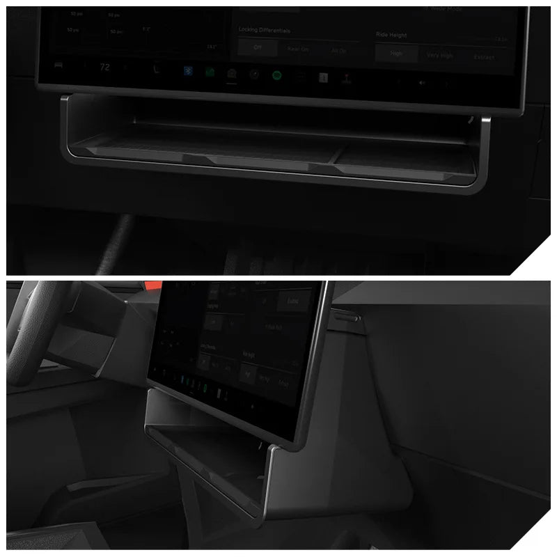 Elevate Your Tesla Cybertruck 2025 Experience with the Ultimate Under-Screen Storage Box Organizer