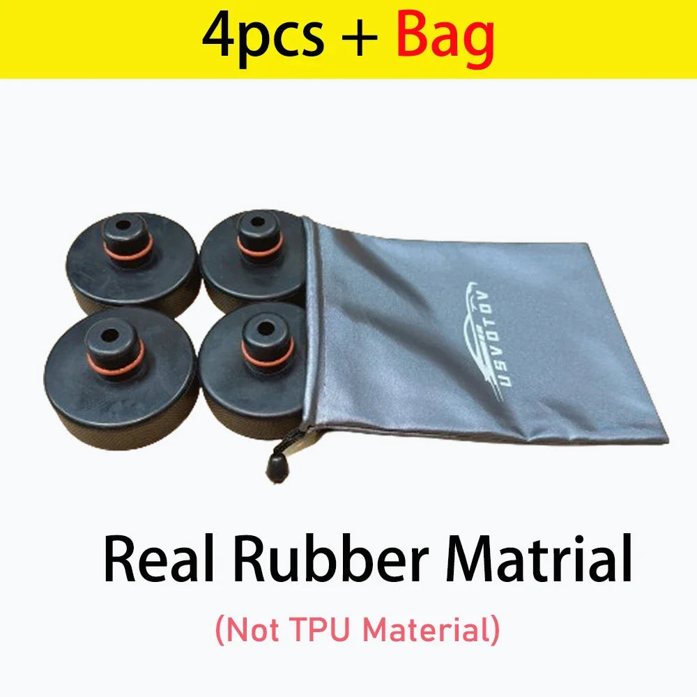 Tesla rubber jack pad set of 4 with carry bag