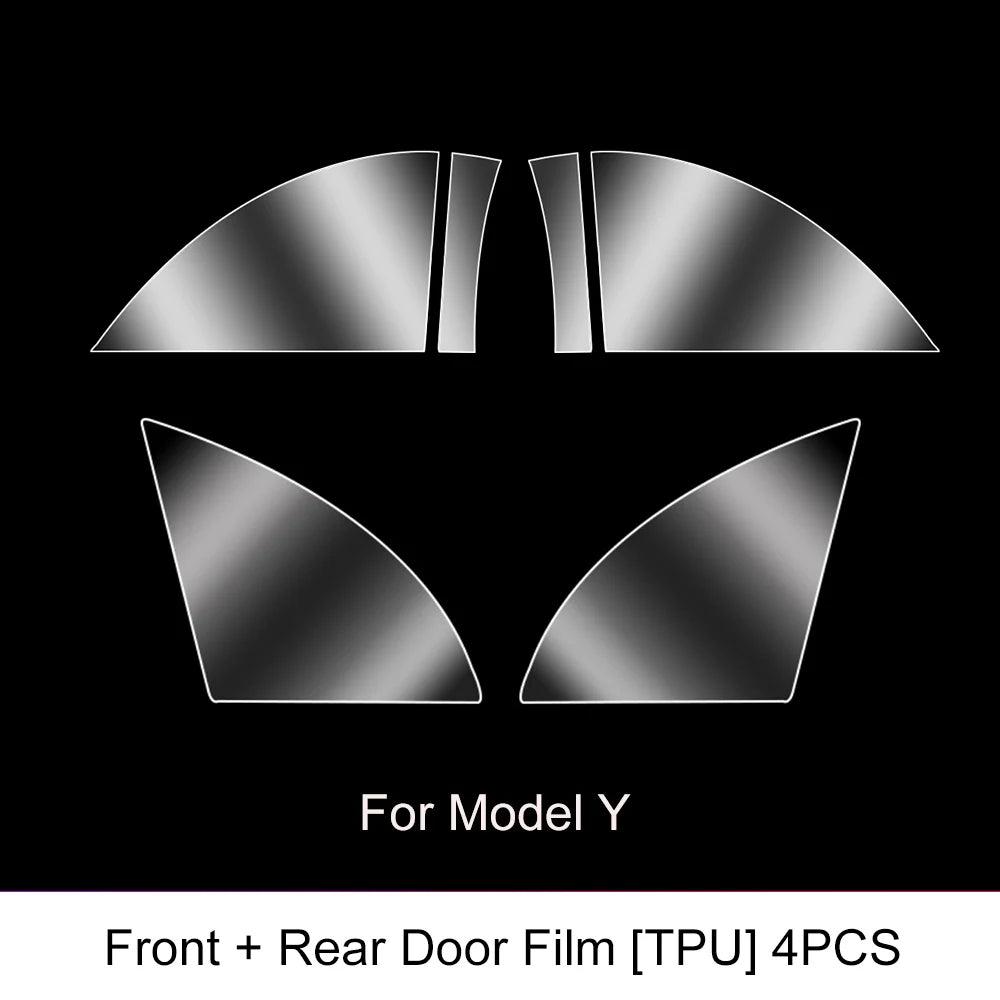 Tesla Model Y front and rear door TPU film 4-piece pre-cut set