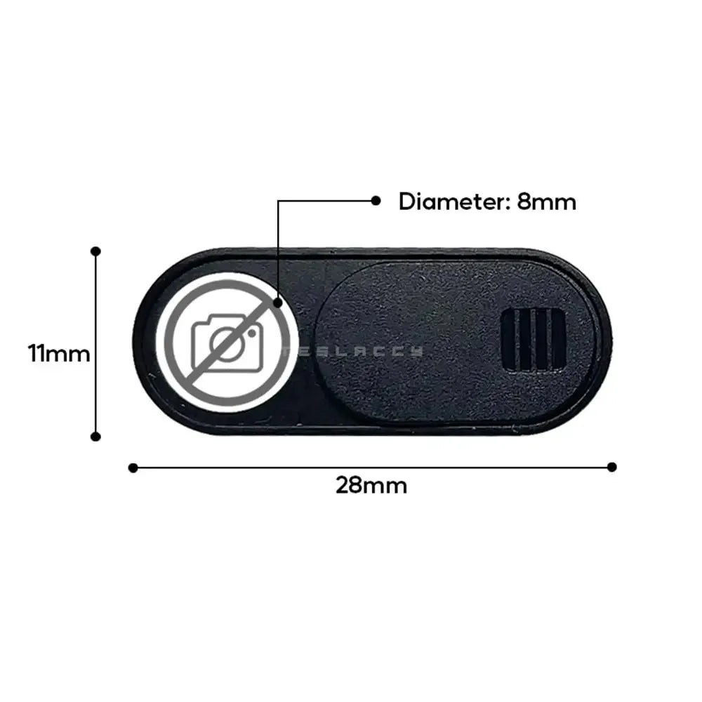 Tesla camera privacy cover dimensions 28mm by 11mm with 8mm lens