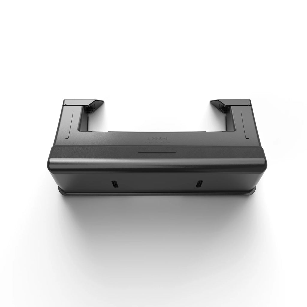 Tesla Cybertruck under-screen hidden storage tray on white background