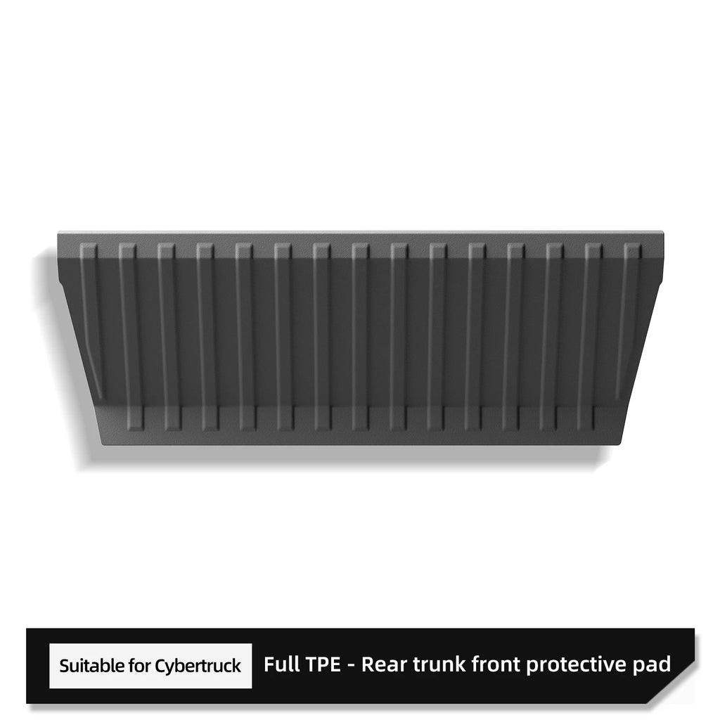 Tesla Cybertruck full-TPE rear trunk front protective pad on white background
