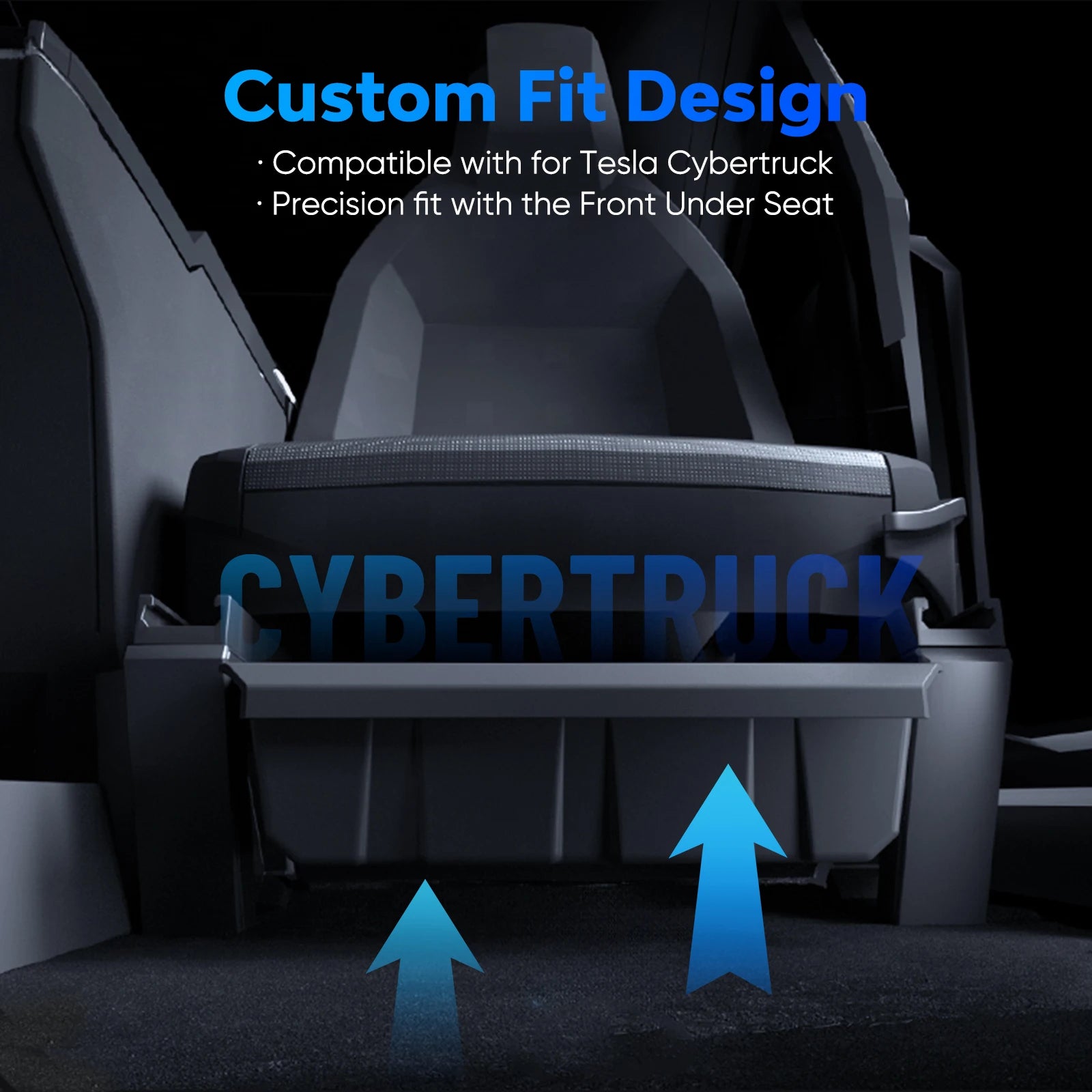 Maximize Your Tesla Cybertruck's Space with the Eco-Friendly Underseat Storage Box - Durable TPE Drawer for Ultimate Organization