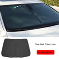 Tesla rear glass roof sunshade installed blocking sunlight