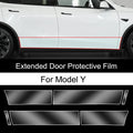 Tesla Model Y extended door protective TPU film applied along lower door panels