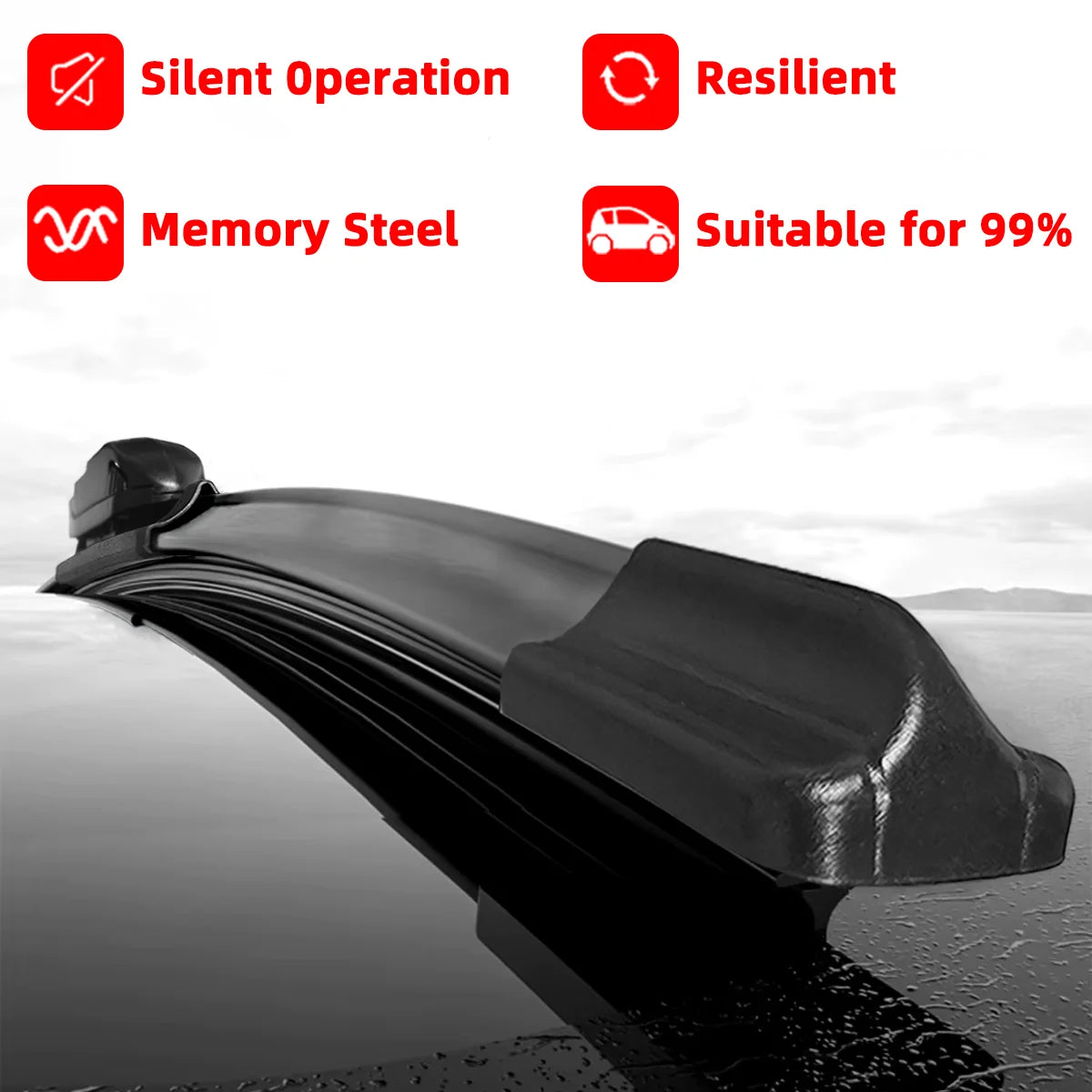 Tesla Model 3 wiper blade aerodynamic profile detail