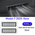 Tesla Model Y rear under-seat air vent cover installed