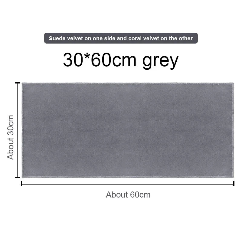 Microfiber car towel size diagram 30 by 60 cm grey