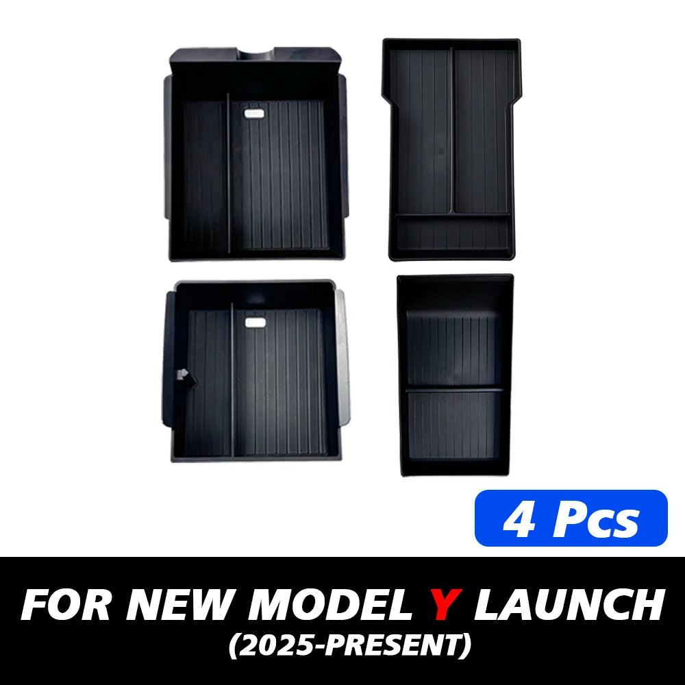 Tesla Model Y Juniper ABS center console storage box set components
