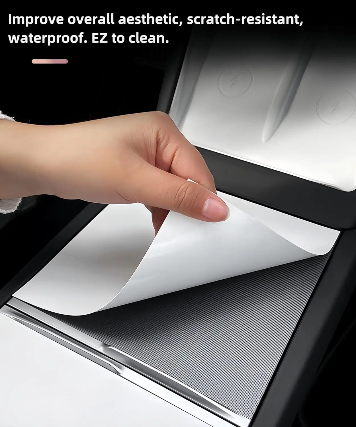 Peeling the scratch-resistant waterproof console film for easy install