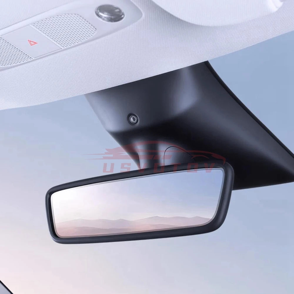Rearview Mirror Protector Frame for Tesla Model 3 Y S X 2026 -2019 Juniper Center Console Accessories Mirror Silicone Cover Trim