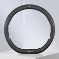 Black perforated Nappa leather Tesla steering wheel cover